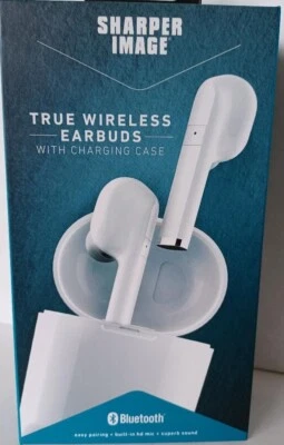 New Sharper Image True Wireless Earbuds & Charging Case Bluetooth Earbuds Sealed - Image 1 of 4