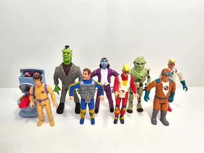 Lot of 9 Vintage Ghostbusters Figures Dracula Flush Toilet Frankenstein Mummy - Image 1 of 4