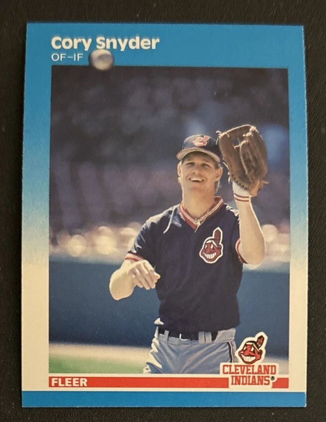 1987 Fleer Cory Snyder Baseball Rookie Card RC #260 Indians OF-1B Pitcher VG O/C - Image 1 of 2