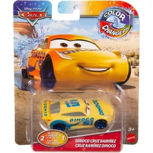 Disney Pixar Cars Color Changers Voiture métal 1:55 Cars Dinoco Cruz Ramirez - Foto 1 di 2