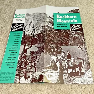 Folleto vintage de los años 50 de BUCKHORN MOUNTAIN GUEST RANCH - Imagen 1 de 10