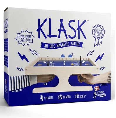 KLASK Magnetic Tabletop Game of Skill – 2 Player Party Game Ages 8+ - Image 1 of 4
