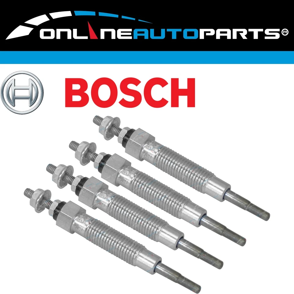 Bosch Set of 4 Glow Plugs for Triton MK 2.8L Diesel 4M40 1996~2003 Engine - Image 1 of 1
