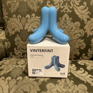 NEW Design Gustaf Westman Ikea Limited Edition Blue Vinterfint Candle Holder 4" - Picture 1 of 6