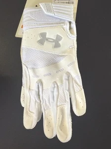 NEW! CLASSIC! Under Armour UA Motive Women’s White Batting Gloves - Size Small - Picture 1 of 4