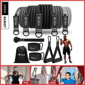 Widerstandsbänder, Übungsbänder mit Griffen, ✅5 Tube Fitnessbänder mit Tür - Bild 1 von 9