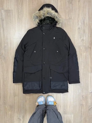 G-Star RAW Vodan Padded Hooded Faux Fur Parka Jacket Size M - Image 1 of 4