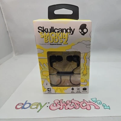 NEW - SKULLCANDY - SMOKIN' BUDS 2 - MIC + REMOTE - S2PGFY-003 - EARPHONES - Image 1 of 4