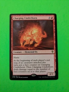 Charging Cinderhorn C16 - Magic The Gathering MTG Collectible Card game RARE - Picture 1 of 2