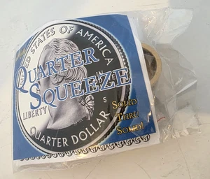 Royal Magic Quarter Coin Squeeze Brass Illusion Magic Trick Solid Thru Solid - Picture 1 of 6