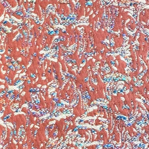 Karin Sajo Terracotta Abstract Jacquard Fabric SAMPLE Mottled French Design 27" - Picture 1 of 11