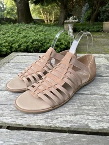 Sandali bassi Eileen Fisher Rato pescatore donna taglia 9 beige slip on piatto - Foto 1 di 12