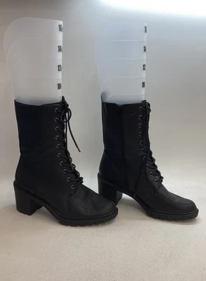 Alfani Blaire Black Lace-Up Combat Boots Block Heel Women's Size 9.5M - Image 1 of 4