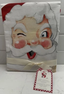 POTTERY BARN KIDS  Advent Calendar Santa CHRISTMAS Countdown NEW WITH TAGS  - Image 1 of 4