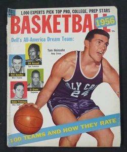 Vintage 1956 Dell Basketball Magazine College Bill Russell Tom Heinsohn - Picture 1 of 5