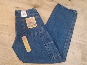 Dickies Relaxed Fit Jeans Carpenter Utility Workwear Denim Blue 34x34 NWT - Picture 1 of 6