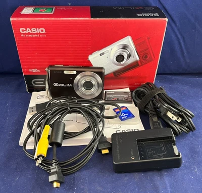 CASIO EXILIM EX260 CAMERA BATTERY CHARGER POWER CORD AV & USB CABLE MANUAL SD - Image 1 of 4