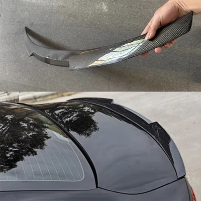 1 pieza para Volvo S90 2021-2025 fibra de carbono real alerón trasero borde labio trasero Foto 1 de 4