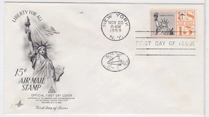 TurtlesTradingPost- Statue of Liberty Airmail FDC 1959 #C58 Artcraft   Cachet - Picture 1 of 1
