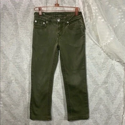 Kids True Religion Rocco army green relaxed skinny jeans size 12 - Image 1 of 4
