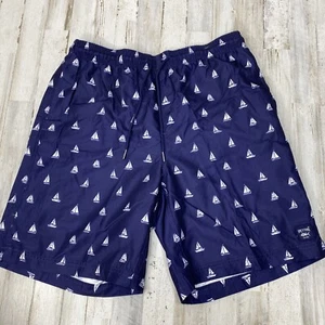 SPICY TUNA Badehose gefüttert Shorts Sommer Segelboot blau Kordelzug Gr. M OST - Bild 1 von 9