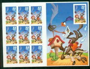EE. UU. #3392, 33 ¢ Correcaminos, panel de 10, troquelado se extiende a través del respaldo, NH, - Imagen 1 de 1