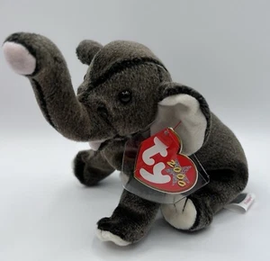 TY Beanie Baby TRUMPET The Elephant Retired With Tags - Picture 1 of 13