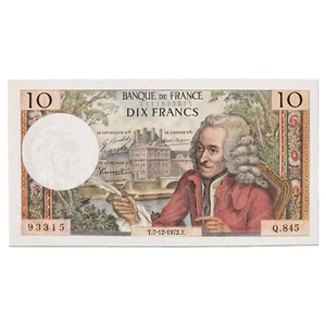 France - billet 10 francs Voltaire 1972 - NEUF - F.62.59 - non plié non épinglé - Picture 1 of 2