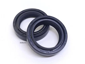 Front Fork Oil Seal Pair 33x46x10.5 For Honda Kawasaki Yamaha Suzuki - Bild 1 von 6
