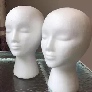 Présentoir de tête de mannequin en mousse pour femme pour perruques, lunett. - Picture 1 of 12