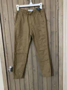 Abercrombie Kids Jogger Cargo Pants Boys 11/12 Brown Stretch Lightweight NWT - Picture 1 of 13