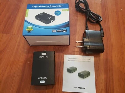 Convertidor de audio digital óptico coaxial a TOSLINK, negro Foto 1 de 4