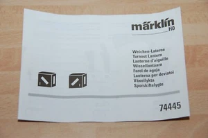 Märklin H0  Original Beschreibung für Weichen Laternen 74470  74445 C-Gleis  TOP - Bild 1 von 1