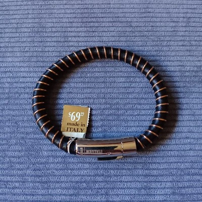 Pulsera bobina cuero y cobre Foto 1 de 3