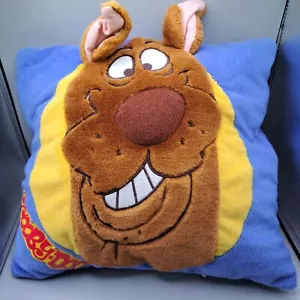 Vintage Scooby Doo Plush Throw Pillow Cartoon Network 2001 Blue 3D Dog 13" - Picture 1 of 6