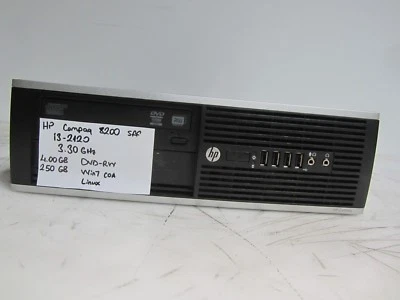 HP Compaq 8200 SFF Intel Core i3-2120 3,30 GHz 4 GB 250 GB DVD/RW Linux Foto 1 de 4