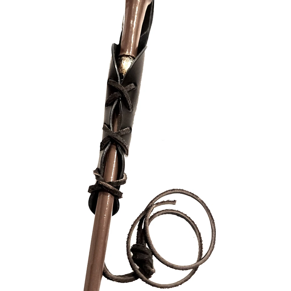 Funda Varita Mágica de Cuero Negro Bientro con Cordones Negros y Lazo para Cinturón - EE. UU. Foto 1 de 4