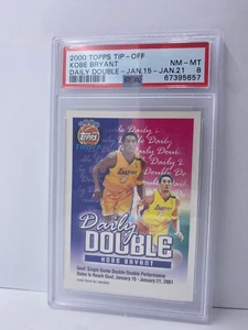 2000 TOPPS TIPOFF DAILY DOUBLE KOBE BRYANT PSA NM-MT 8 - Picture 1 of 2