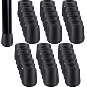 36 Pieces 7/8 Inch Folding Chair Leg Caps Heavy-Duty Plastic Chair End Caps N... - Picture 1 of 7