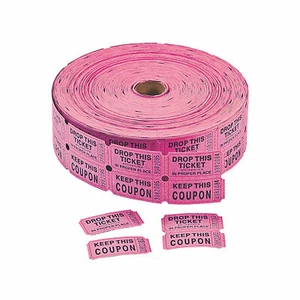 Coupon Magenta Biglietti Doppio Rotolo - Forniture per Eventi - Forniture per Feste - 1 Pezzo - Foto 1 di 1
