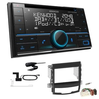 Kenwood DPX-7300DAB Autoradio Bluetooth für Ssangyong Korando 2010-2013 schwarz - Bild 1 von 4