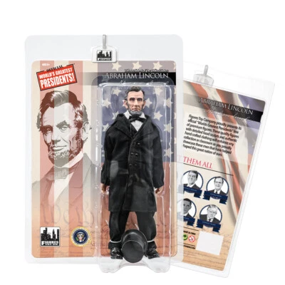 Serie de figuras de acción de 8 pulgadas de los presidentes de Estados Unidos: Abraham Lincoln [traje negro] - Imagen 1 de 3