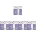 5 Sets Purple Paper Beautiful Floral Stationery Writing Matching Envelopes