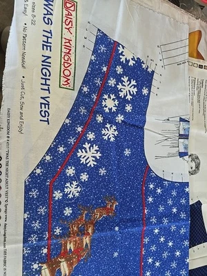 Chaleco de Colección Daisy Kingdom 'Twas the Night Tela de Algodón #4717 Adulto 8-22 Navidad Foto 1 de 4