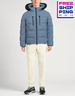 RRP€950 WOOLRICH Down Puffer Jacket Size XXL VIRALOFF Blue Hooded - Image 1 of 4