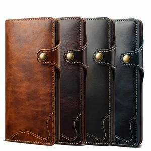 Original Genuine Leather Handy Wallet Case Case Cover For Samsung Galaxy Phone - Picture 1 of 26