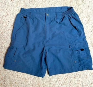 World Wild Sportsman Size 36-38 Men’s Blue Fishing Boating Shorts - Picture 1 of 5