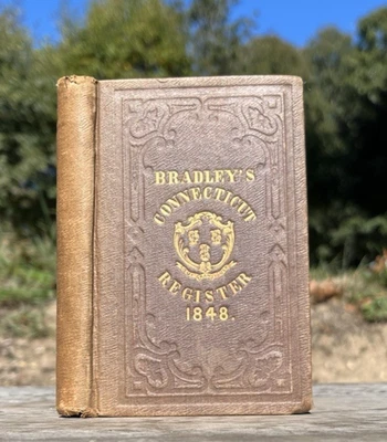 1848 Antique CONNECTICUT REGISTER Public Officers BLACK SUFFRAGE AMENDMENT Rare - image 1 of 4