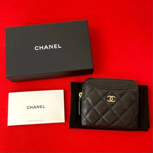 CHANEL Matrasse COCO Mark Coin case Matt caviar skin black 21805 - Picture 1 of 7