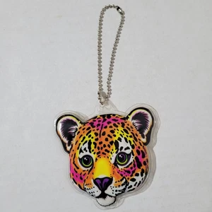 Vintage 3" Lisa Frank Hunter Leopard Puffy Keychain Bag Tag - Picture 1 of 3